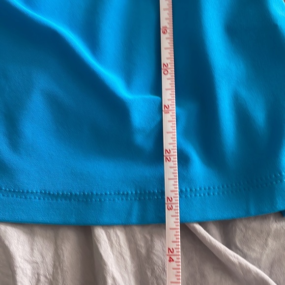 Amanda Blue Sleeveless Top - V-Neck with Ruffles - Size 2X (Fits like 1X) - Picture 5 of 6